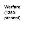 GCSE Edexcel History Notes: Warfare through time (1250-present)
