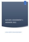 AUE1601 ASSIGNMENT ANSWERS 2021