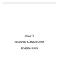 ACCA F9   FINANCIAL MANAGEMENT   REVISION PACK