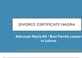 Divorce Certificate Nadra - Take Guidance of Pakistani Divorce Certificate By Lawyer