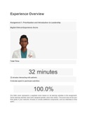 NURSING MISC Assignment 1 Prioritization and Introduction to Leadership Results