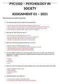 PYC1502 - Assignment 01 -  2021