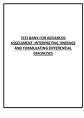 Test Bank for Advanced Assessment: Interpreting Findings and Formulating Differential Diagnoses, 4th Edition, Mary Jo Goolsby, Laurie Grubbs
