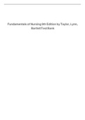 Fundamentals of Nursing 9th Edition by Taylor, Lynn, Bartlett  > complete A+ guide; all chapters questions/answers(deeply elaborated)