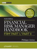 Financial Risk Manager Handbook + Test Bank FRM Part I  Part II by Philippe Jorion, GARP (Global Association of Risk Professionals) 