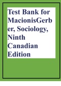 Test Bank for MacionisGerber, Sociology, Ninth Canadian Edition