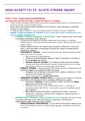 RNSG 2203 HIGH ACUITY CH 17 : ACUTE STROKE INJURY/ All Correct Study Guide, Download to Score A