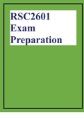 RSC2601 Exam Preparation