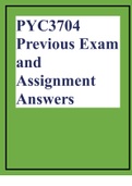 PYC3704 Previous Exam and Assignment Answers