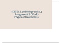 ((BTEC L3)) Biology unit 43 Assignment E (Work)
