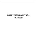 RSM271Z ASSIGNMENT NO.3 YEAR 2021 SUGGESTED SOLUTIONS