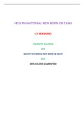 HESI RN MATERNAL NEWBERN OB EXAM 2021 (4 VERSIONS) / RN MATERNAL NEWBERN OB EXAM 2021 (4 VERSIONS)| VERIFIED DOCUMENT | 100 % CORRECT 