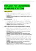 BIOL 2021 Full Course Notes COMPLETE SOLUTION 