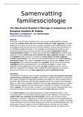 Samenvatting Familiesociologie van de 11 artikelen 