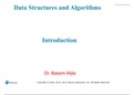 The best summary for   data structure and algorithms