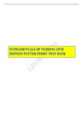 NURSING (NURSING) Fundamentals of Nursing 10th Edition Potter Perry Test Bank