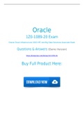 Latest Oracle 1Z0-1089-20 Dumps [2021] Real 1Z0-1089-20 Exam Questions For Preparation