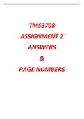 TMS3708 ASSIGNMENT 2 ANSWERS AND PAGE NUMBERS 2021