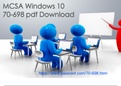 COM 70 MCSA Windows 10 70-698 pdf Download