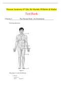 Human Anatomy 6th Eds. By Marieb, Wilhelm & Mallat Test Bank - With Answer Illustrations 