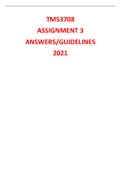 TMS3708 ASSIGNMENT 3 ANSWERS AND GUIDELINES 2021