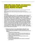 NUR 401 Case Study 13 Coronary Artery Disease and Coronary Artery Bypass Surgery