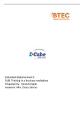 Exam (elaborations) Unit 17 - Training in the Business Workplace  