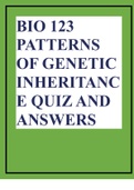 BIO 123 PATTERNS OF GENETIC INHERITANCE QUIZ AND ANSWERS