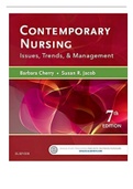 The Evolution of Professional Nursingƒ Cherry & Jacob: Contemporary Nursing: Issues, Trends, and Management, 7th Edition complete TEST BANK exam questions and answers 