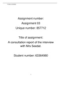 PYC4813 assignment 3 consultation resport