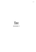 Lecture notes Principles of Tax (ACC1053) 