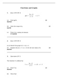 Edexcel Pure Mathematics A-Level Functions and Graphs Practice Exam Questions