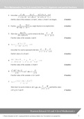 Pearson Edexcel AS and A Level Mathematics, New Spec 2015, Pure Mathematics Year 2 Unit Test 2: Algebraic and partial fractions QUESTION PAPER