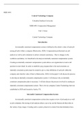 MHR  6901  Unit  3  Essay.docx   MHR 6901  Central Technology Company  Columbia Southern University   MHR 6901-Compesation Management   Unit 3: Essay   Central Technology Company  Introduction  An internally consistent compensation system is defined as th