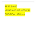 TEST BANK IGNATAVICIUS MEDICAL SURGICAL 9TH 2017 QUEESTIONS AND ANSWERS