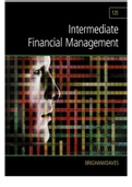 TEST BANK for Intermediate Financial Management 12th Edition Brigham Daves > Fully Covered, questions, answers and rationales (all chapters!)
