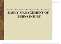 Early Management of Burns Injury