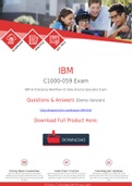 New [2021 New] IBM C1000-059 Exam Dumps