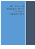 TEST BANK FOR  INTRODUCTION TO  BUSINESS  COMBINATIONS