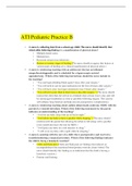 Exam (elaborations) NURSING ATI Pediatric Practice B complete updated Questions and Answers