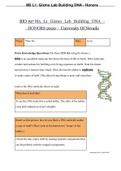 BIO 197 M5 L1 Gizmo Lab Building DNA  HONORS 2020 