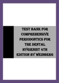 Test Bank for Comprehensive Periodontics for the Dental Hygienist 4th Edition by Weinberg