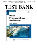 test bank Basic Pharmacology for Nurses 17th Edition Willihnganz