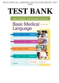 test bank Basic Medical Language 6th Edition Brooks