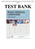 test bank Basic Medical Language 5th Edition Brooks