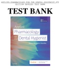 test bank Applied Pharmacology for the Dental Hygienist 8th Edition H