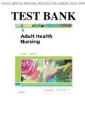 test bank Adult Health Nursing 8th Edition Cooper