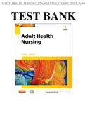 test bank Adult Health Nursing 7th Edition Cooper