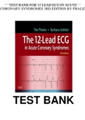 test bank 12 Lead ECG in Acute Coronary Syndromes 3rd Edition Phalen