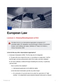 *UPDATED* 1st Class EU Law Notes